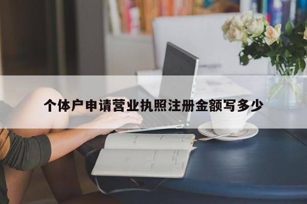 个体户申请营业执照注册金额写多少
